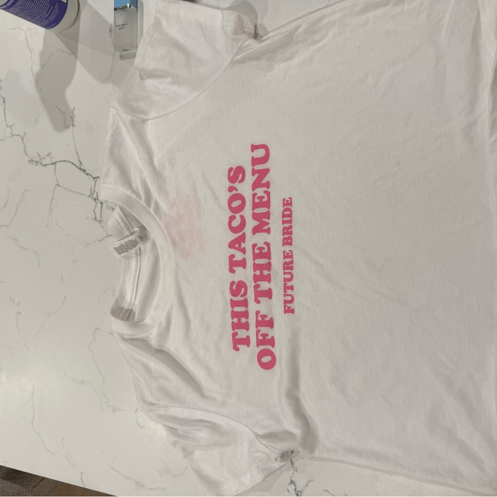 White Graphic Tee - Future Bride
